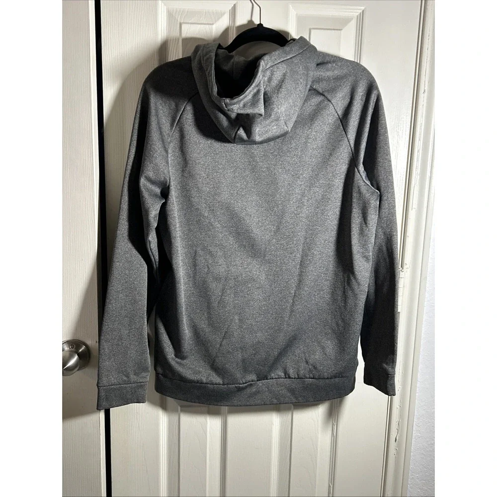 Nike‎ Hoodie Mens M Gray Pullover Swoosh Logo Dri-Fit Performance Training